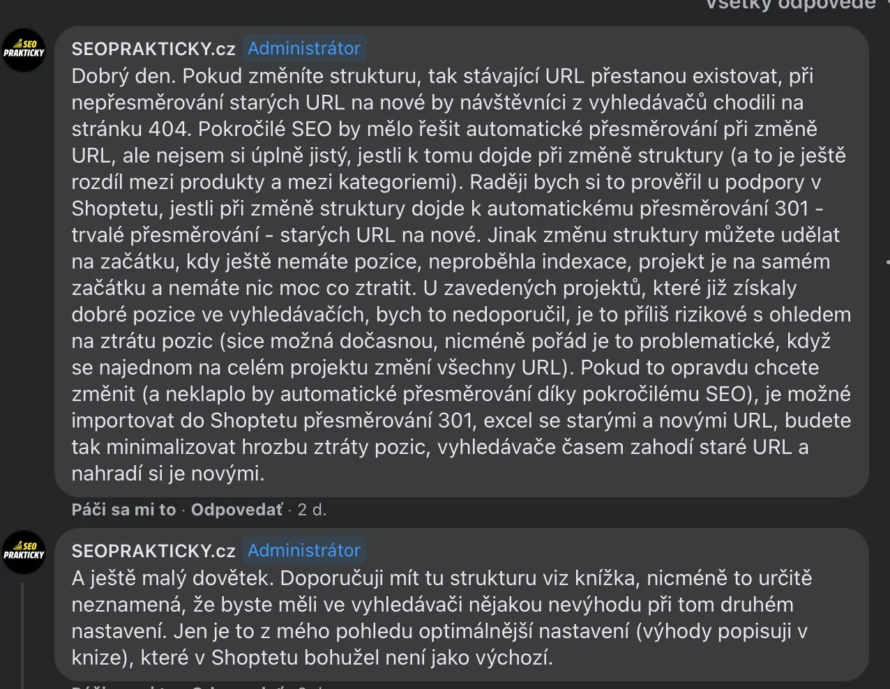 SEO prakticky - štruktúra URL adries