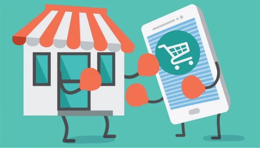 E-shop verzus kamenný obchod